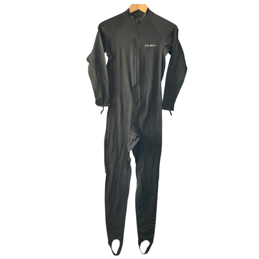 O'Neill Women's Full Body Thermal Under Suit Stirrups Zip Front Black Size Small